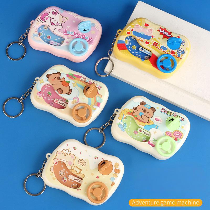 Gaming Console Keychain - Mini Car Adventure Game Console Steering