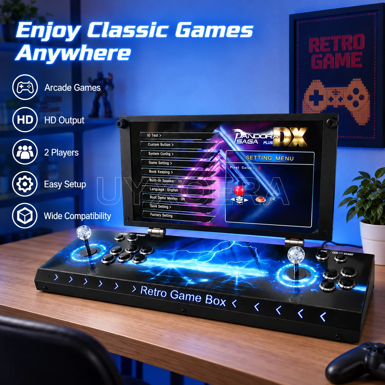 17.5 Inch Retro Arcade Gaming  - đánh giá và giá Gaming Console Display Case