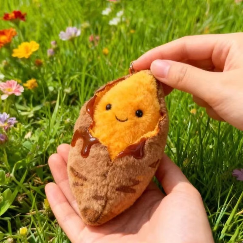 1/2pcs Cute Sweet Potato Plush - đánh giá và giá Gaming Console Keychain